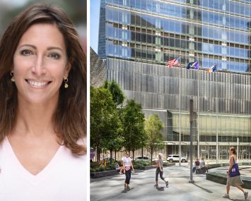 Silverstein Properties' CEO Lisa Silverstein and 7 World Trade Center.