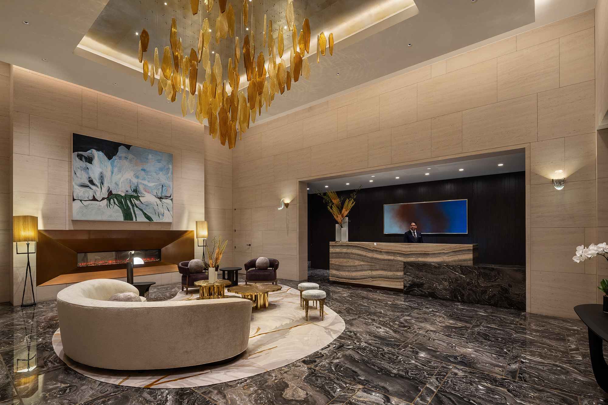The 70-story condominium building has two sides: the house, which has 84 units, and the tower with 37 units.