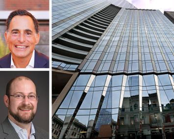 Millennium Partners' Mario Palumbo Jr. (top), Nuveen Green Capital's Mike Doty and the Winthrop Center, Boston.