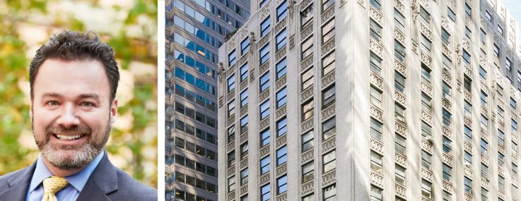 GFP Real Estate's Martin McGrath (top) and Kephra Stone, and 515 Madison Avenue.