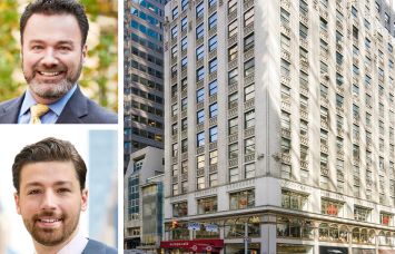 GFP Real Estate's Martin McGrath (top) and Kephra Stone, and 515 Madison Avenue.