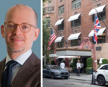 CBRE's Matthew Klauer and the Lowell Hotel in Manhattan.