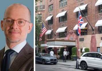 CBRE's Matthew Klauer and the Lowell Hotel in Manhattan.