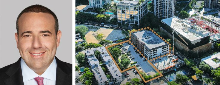 Berkadia's Omar Morales (top), Jaret Turkell, and 3250 Mary Street in Coconut Grove, Fla.