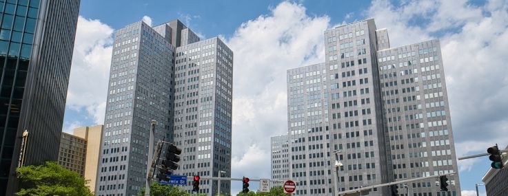 One and Two Gateway Center, Pittsburgh.