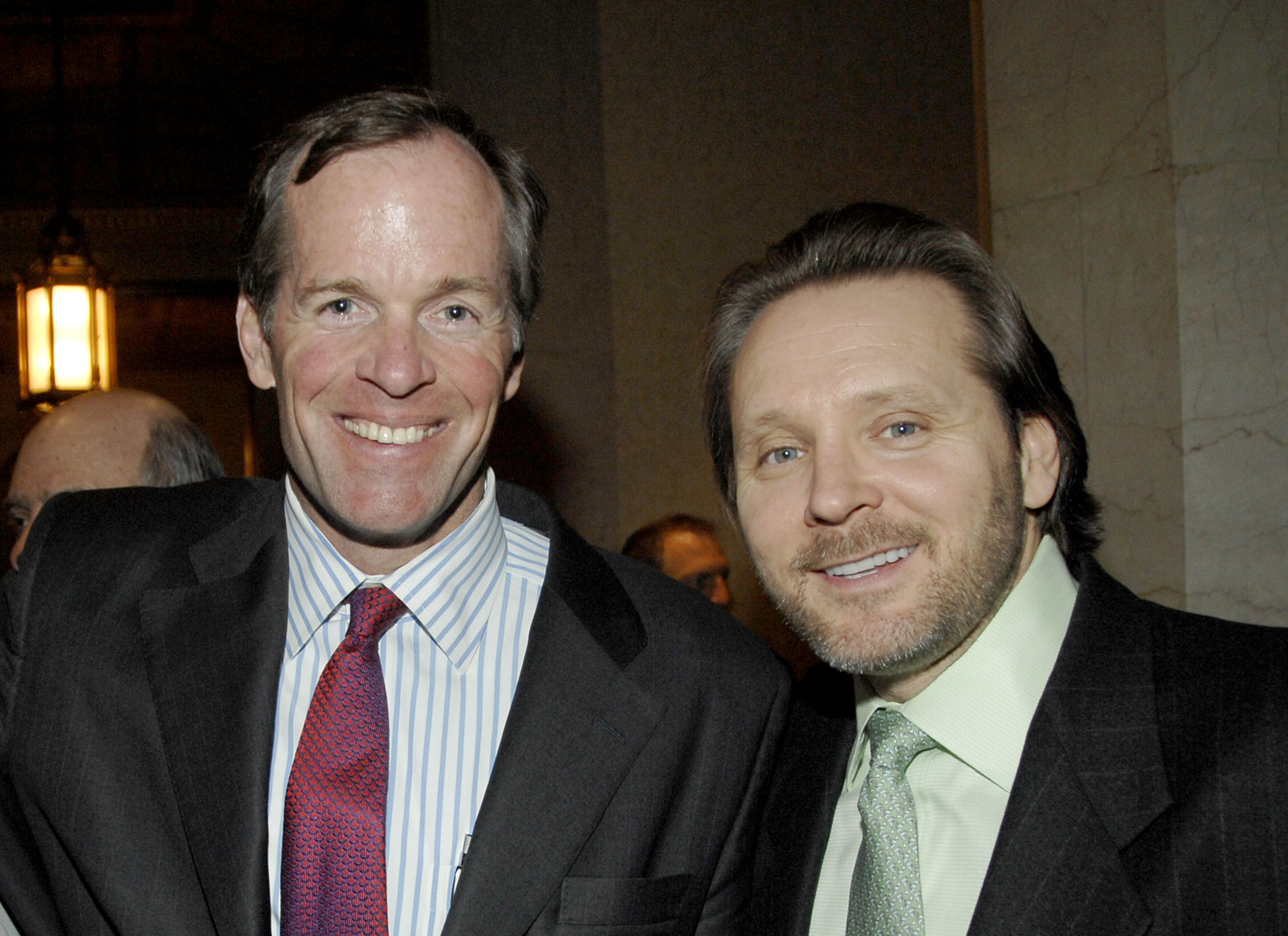 Paul Massey (left) and Bob Knakal attend the Educational Alliance Gala in 2008.