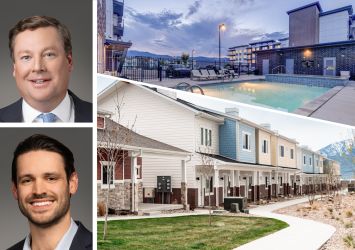ArrowMark Partners' Rob Brown (top left) and Evan Roukema (bottom left), Sequoia (top right) and Klein Huis projects in Heber City, Utah.