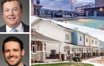 ArrowMark Partners' Rob Brown (top left) and Evan Roukema (bottom left), Sequoia (top right) and Klein Huis projects in Heber City, Utah.