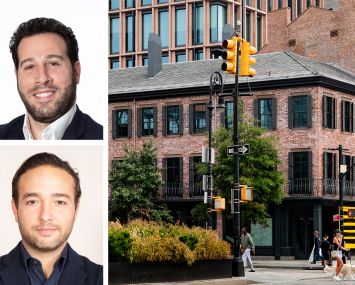 Rob Kluge (top) and Brandon Charnas of Current Real Estate Advisors and 50 Ninth Avenue.