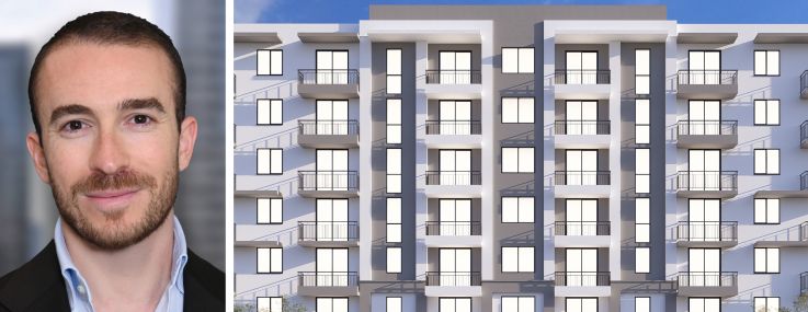 S3 Capital's Steven Jemal and a rendering of the third phase of Casa Princeton apartment community in Princeton, Fla.