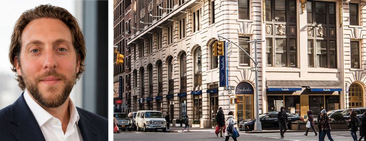 Olmstead Properties' Steven Marvin (top) and Jonathan Bock, and 381 Park Avenue South.