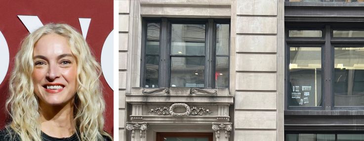 Veronica Beard co-founders Veronica Swanson Beard (top) and Veronica Miele Beard, and 26 West 17th Street.