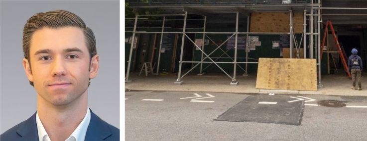 Colliers' Zach Redding (top) and Dylan Kane, and 540-542 West 29th Street.