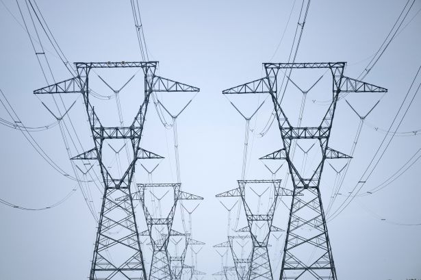 Transmission towers and power lines in Stone Ridge, Va.