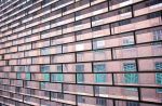 The glass-brick façade at 50 Hudson Street in Tribeca