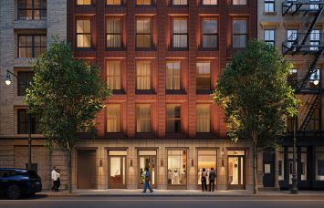 The exterior facade of 44 West 8th street is made from handmade Petersen brick, sourced from Denmark.