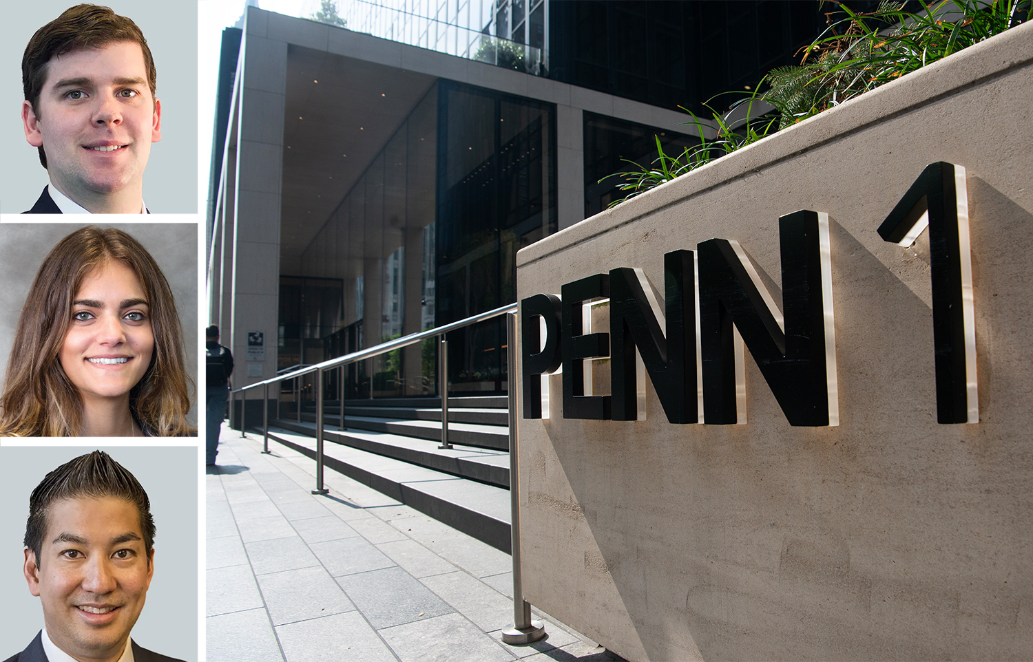 Sinclair Li, Liz Lash, and Patrick Moroney of CBRE and Penn 1.