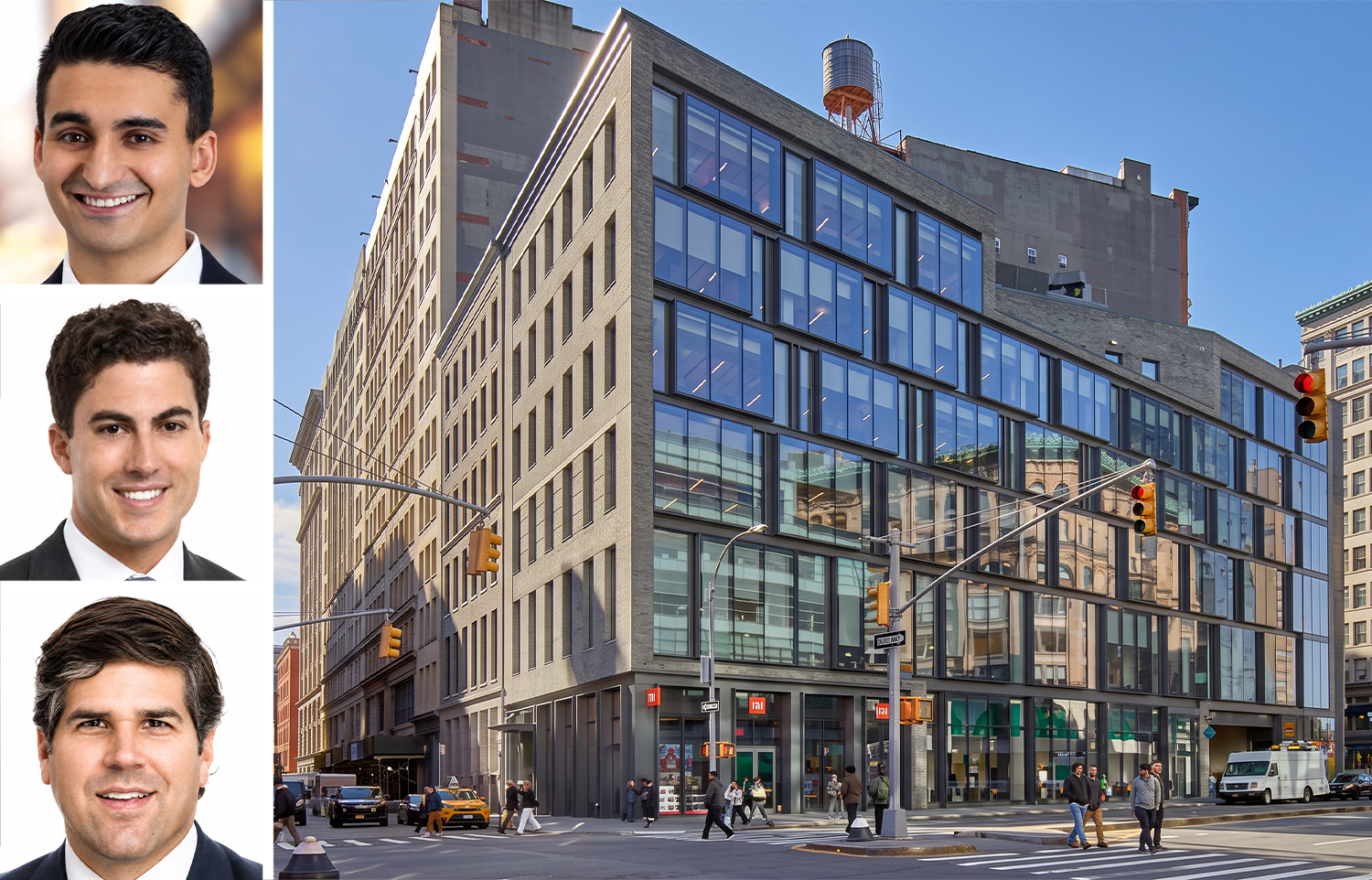 Max Mond (top), Alex Riguardi (center), and Finney Clark (bottom) and 140 Crosby Street.