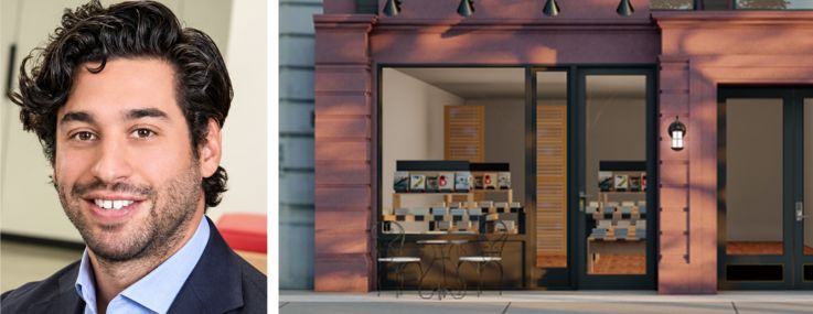 Elijah Mehl (top) and Jesse Wolf (bottom) of JLL, pictured with 156 Montague Street.