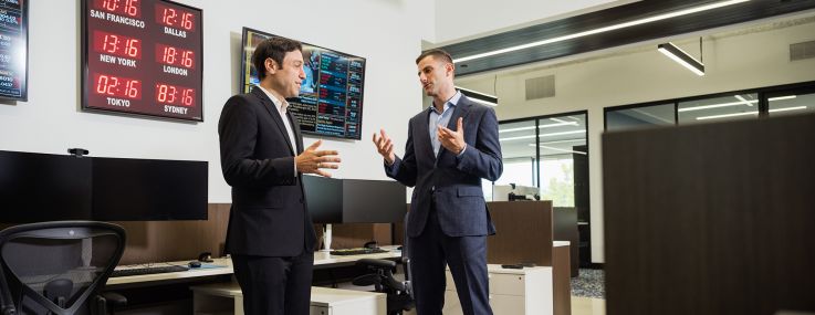 Eli Edwards (left) and David Hammerman of Fortress Investment Group photographed at the company's offices in Menlo Park, CA, on August 31, 2026.
