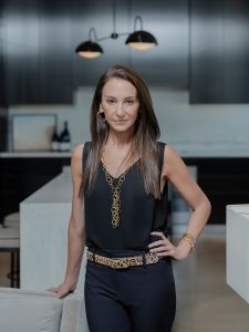 Kelly Mack inside one of the residences at the Flatiron Building.
