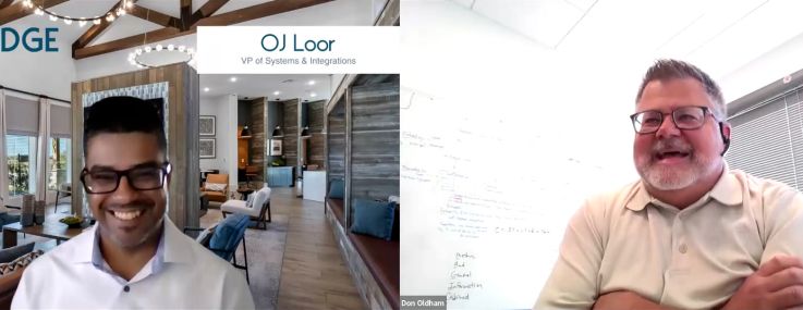 Commercial Observer's virtual AI Forum. Clockwise from top left: Annie Laurie McCulloh, Andrew Min, Donald Oldham and OJ Loor.
