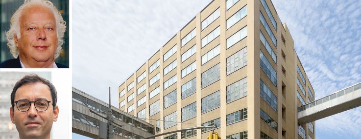 RFR's Aby Rosen (top), Kushner Companies' Laurent Morali (center) and Nicole Kushner Meyer, and 55 Prospect Street, Brooklyn.