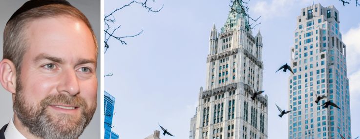 Avi Schron, principal at Cammeby's, and the Woolworth Building.