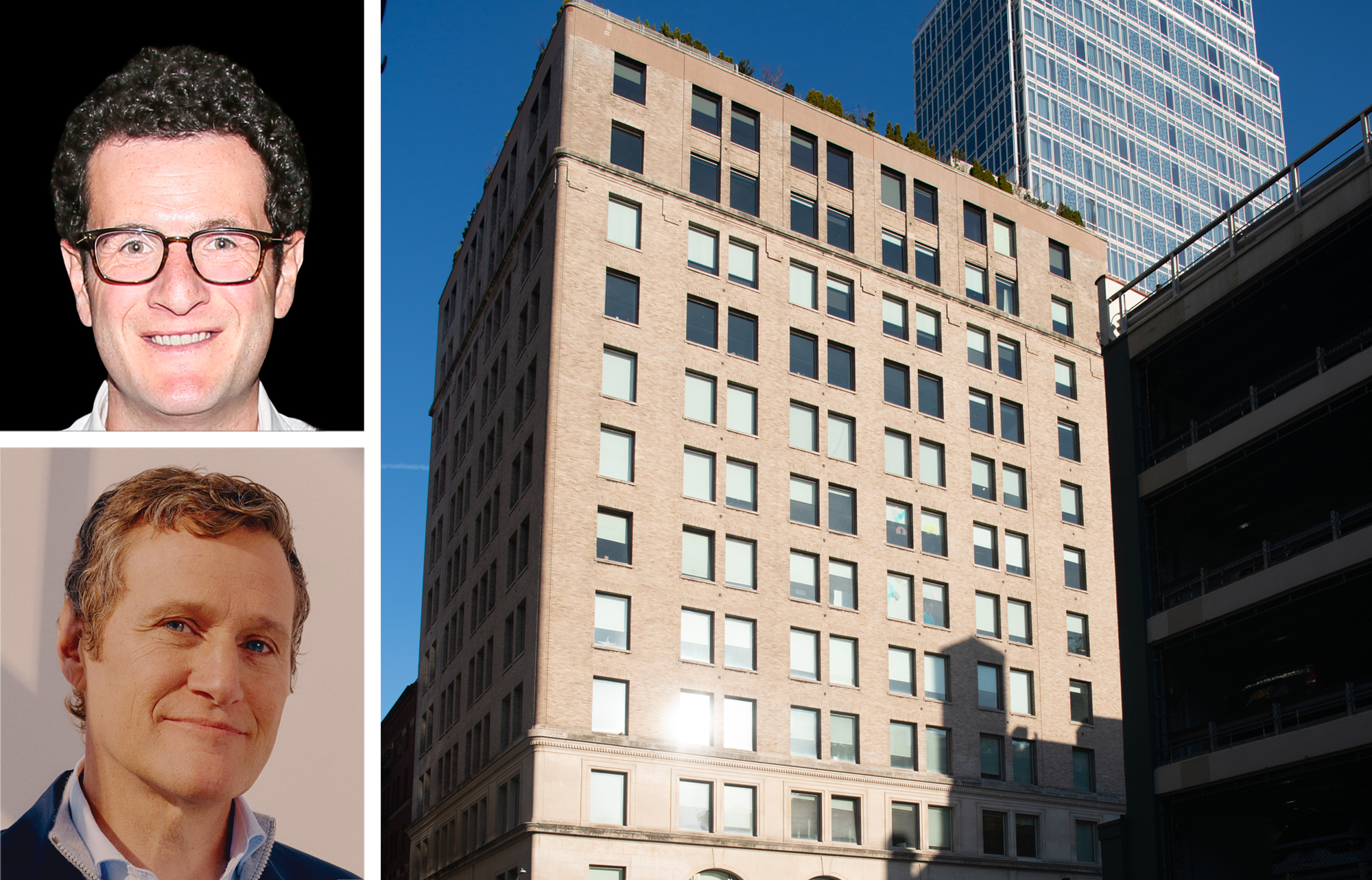 Shorestein Properties' Brandon Shorestein (top), Tishman Speyer's Rob Speyer and 148 Lafayette Street.