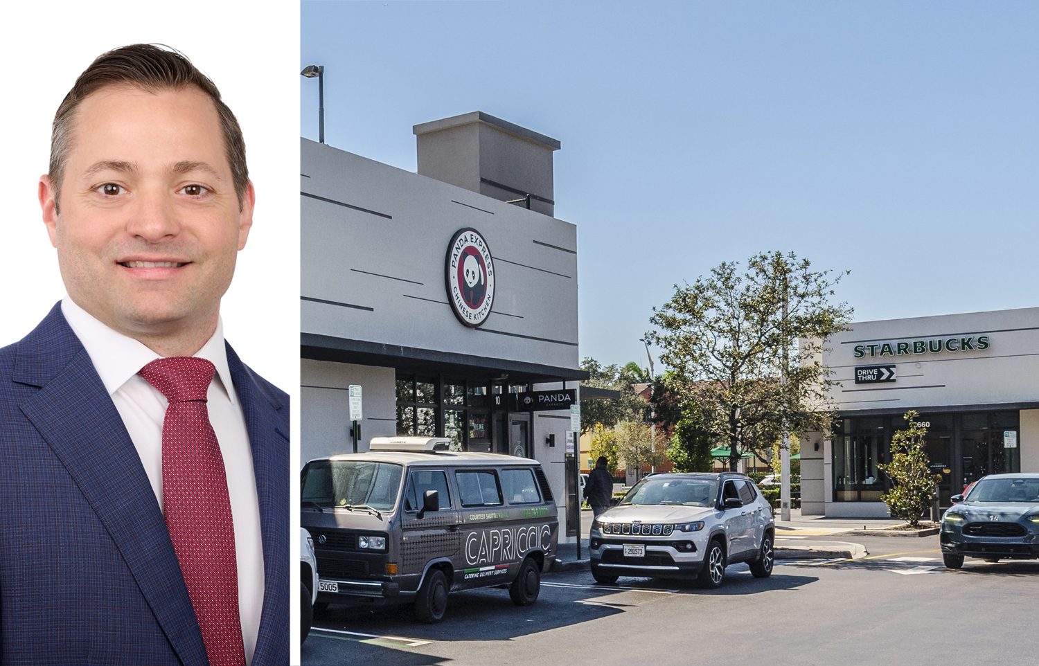 Avison Young's Brian C. de la Fé and Blue Lagoon Shoppes in Miami.