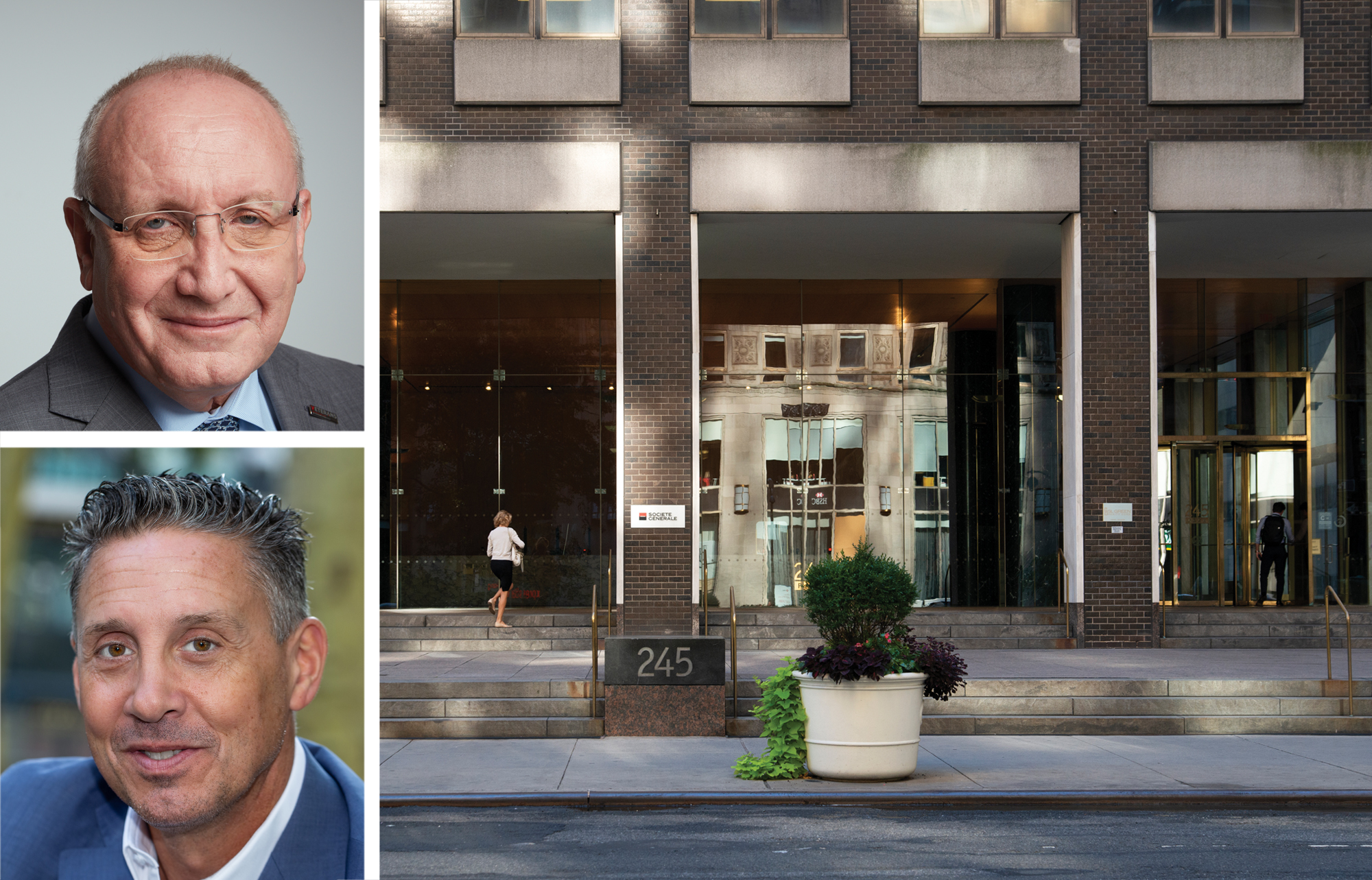 Cushman & Wakefield's Bruce Mosler (top), JLL's Alexander Chudnoff, 245 Park Avenue.
