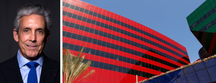 Charles Cohen and Pacific Design Center’s Red Building in West Hollywood, Calif.