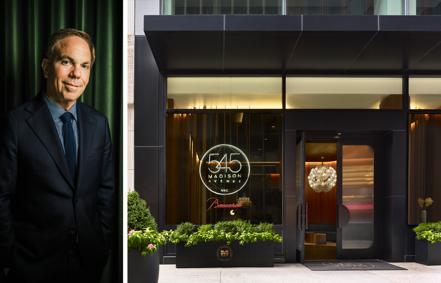 Marx Realty President and CEO Craig Deitelzweig and 545 Madison Avenue.