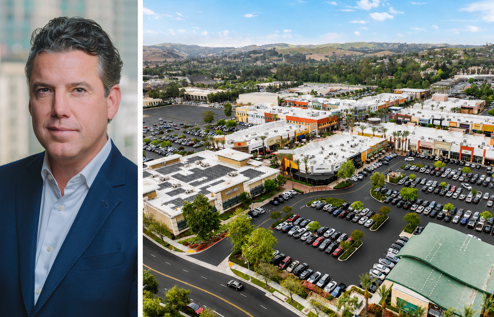 Stockdale Capital's Dan Michaels and 13920 City Center Drive, Chino Hills, Calif.