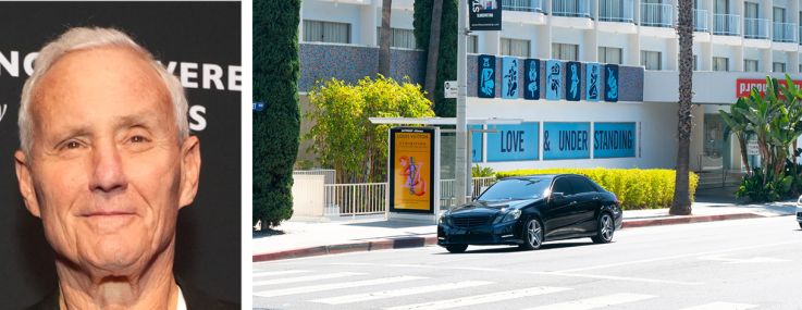 Hoteliers Ed Scheetz (top) and Ian Schrager, and The Standard Hotel in West Hollywood, Calif.