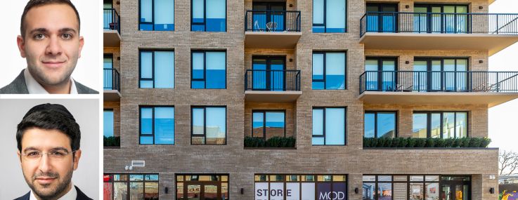 MOD Commercial Realty's Eddie Mamiye (top) and Meyer Dagmy (center), Momentum Realty Group's Solomon Betesh and 2263 Nostrand Avenue, Brooklyn.