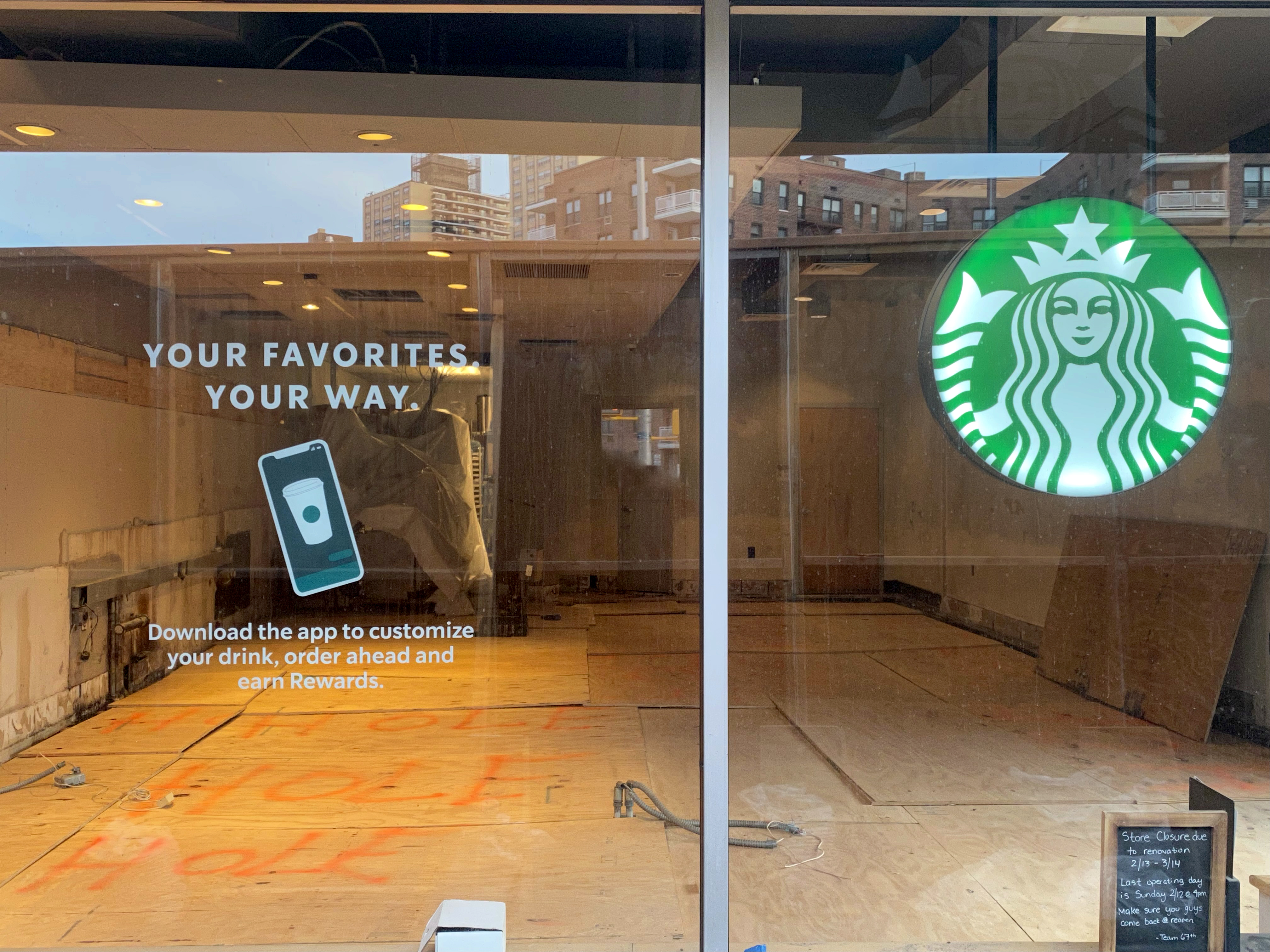 Starbucks store closing.
