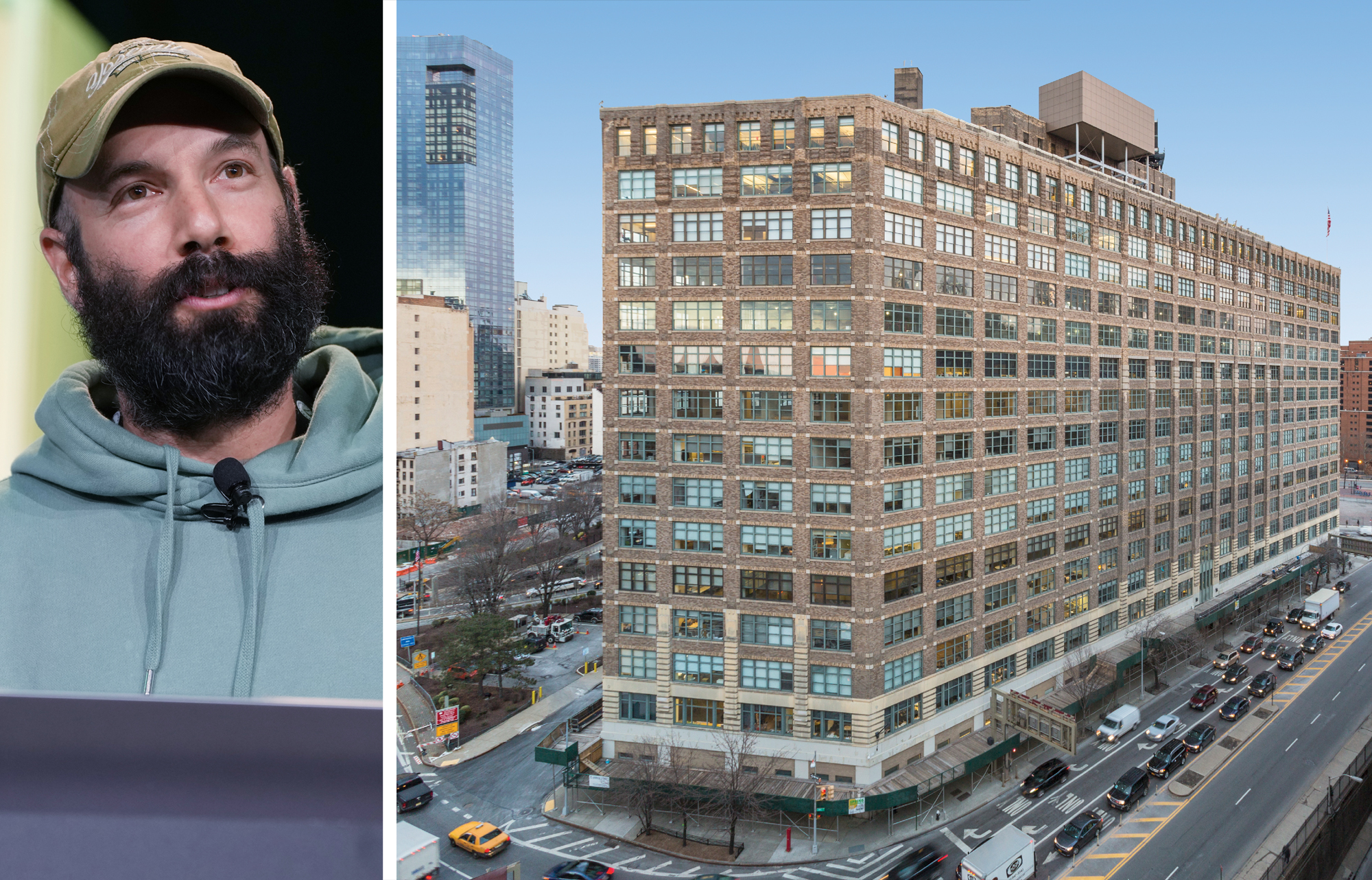 Patreon CEO Jack Conte and 75 Varick Street.
