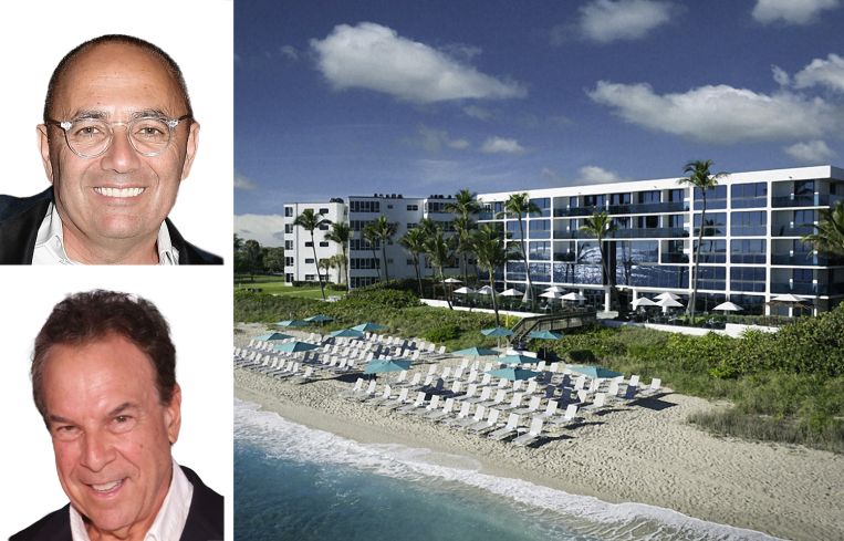 Fort Partners' Nadim Ashi (top), Jeff Greene, and Tideline Palm Beach Ocean Resort.