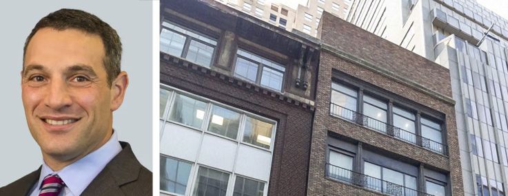 CBRE's Paul Walker (top), Lee & Associates' Claude Kolb and 4 East 46th Street.