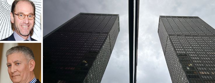 Richard Born (top), Infinite Global Real Estate Partners' Marty Burger (center), Mack Real Estate Group's Richard Mack and 600 Third Avenue.
