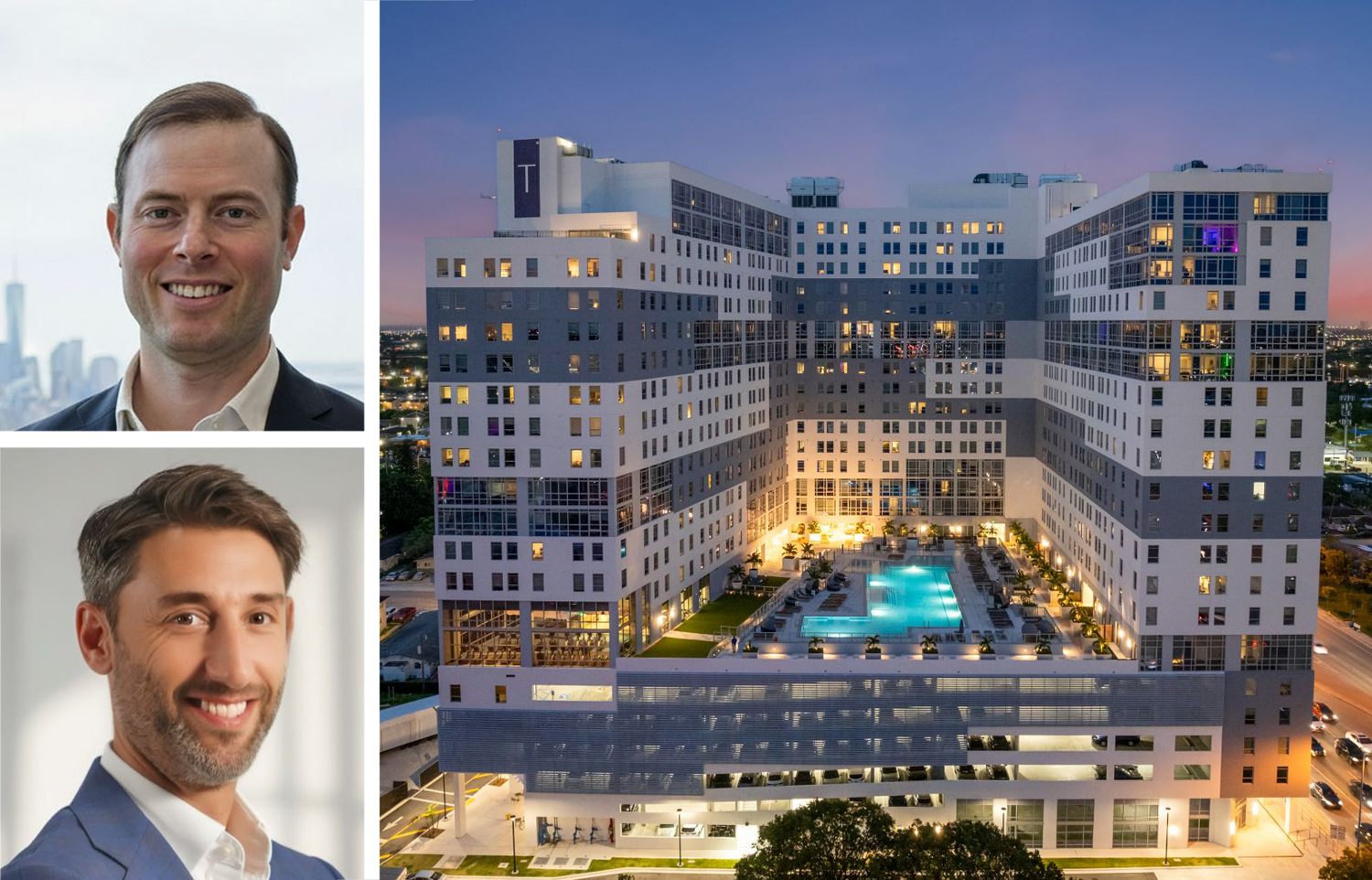 Samuel Jesselson of JW Capital Management (top), David Brickman of Adam America Real Estate and Terrazul.