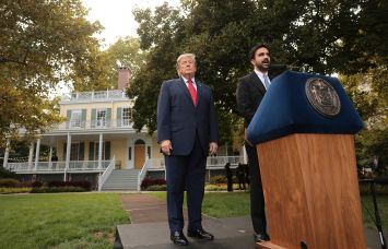 President Donald Trump and Mayor Zohran Mamdani speak to reporters following their meeting at Gracie Mansion on Sept. 21.