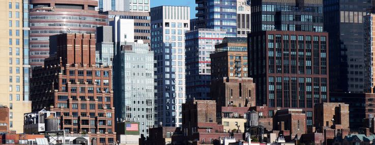 Office and residential buildings in Manhattan.