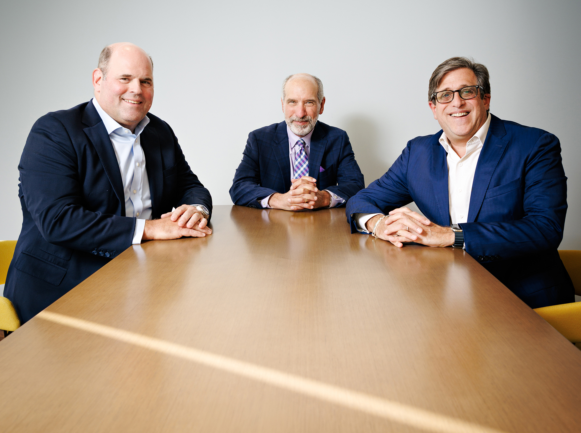 Williams Equity Principals Robert B. Getreu (from left), Andrew H. Roos and Michael T. Cohen at the firm's office in Midtown Manhattan.