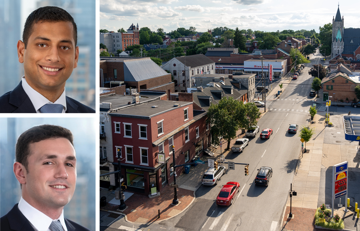 Dwight Capital's Brandon Baksh (top) and Noah Greenwald, and Lancaster, Pa.