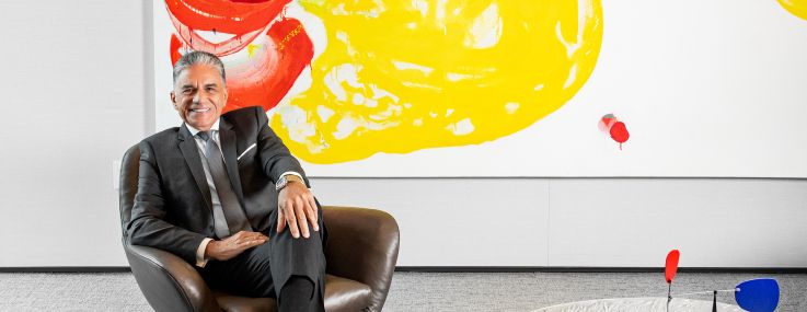 Joseph Moinian at the Moinian Group's office in New York.