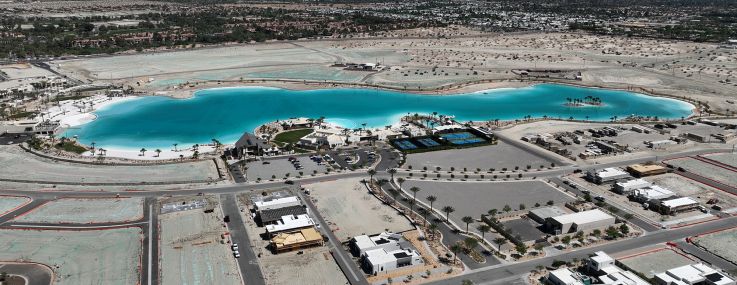 A lagoon at Cotino, a master-planned community Disney is building in Rancho Mirage, Calif.