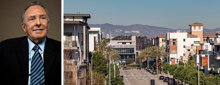 Donald Bren and a view of residential Playa Vista Calif.
