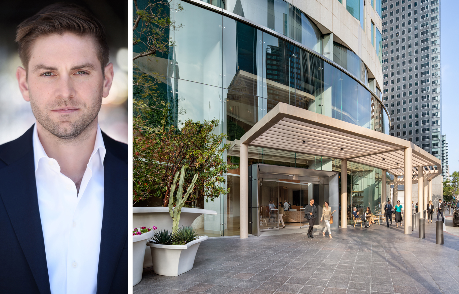 Silverstein Properties' Harlan Strader and U.S. Bank Tower in Los Angeles.